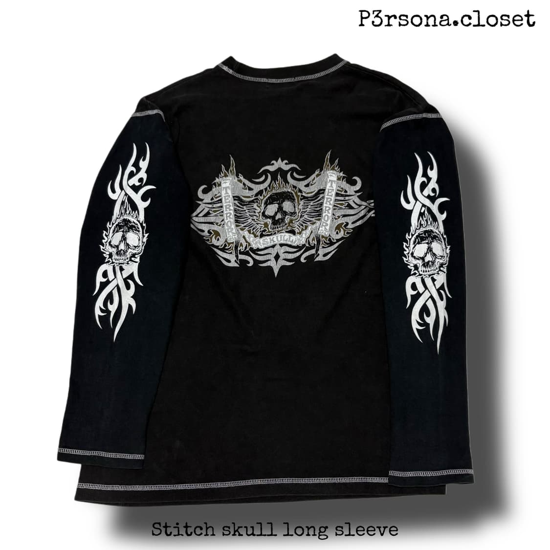 Stitch skull long sleeve 상품이미지1