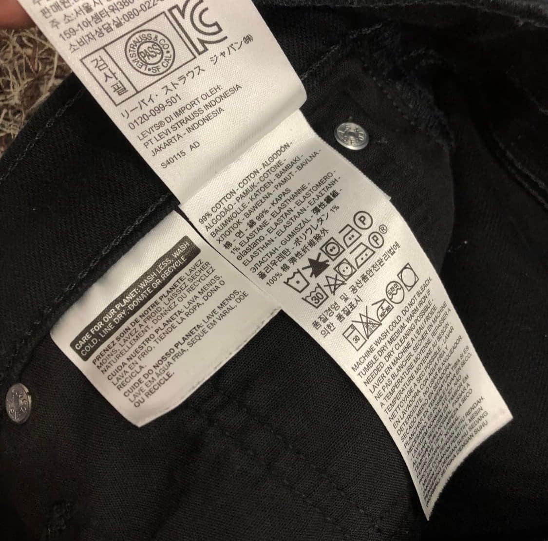 리바이스 데님 블랙 상품이미지4
