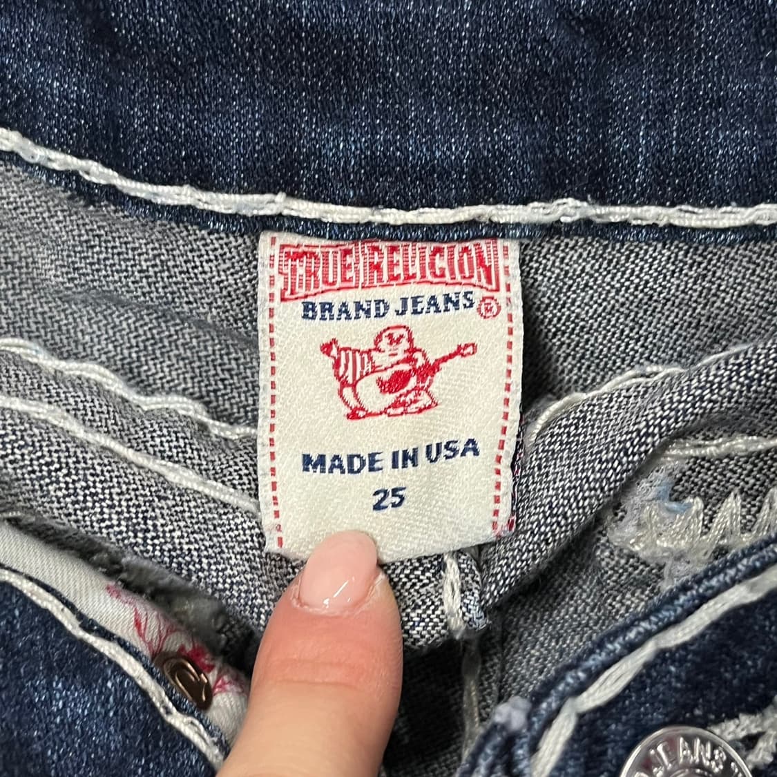 [정품/25] 트루릴리젼 스티치 데님 청바지 b18 상품이미지4