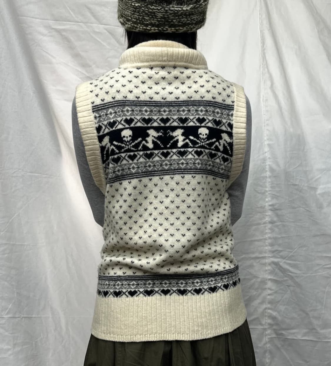 scull&bull 니트 집업 베스트 상품이미지1