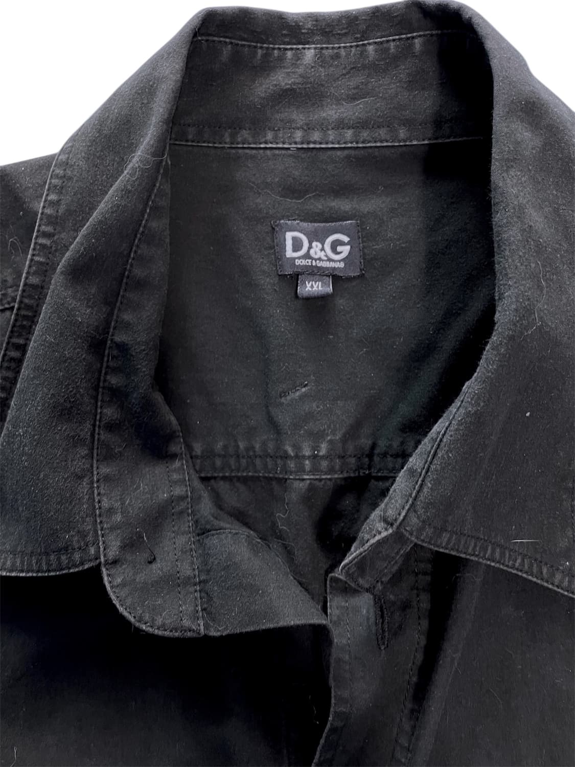 돌체앤가바나 D&G 포켓 자수로고 루즈핏 셔츠 블랙 아카이브무채색빈티지 상품이미지7