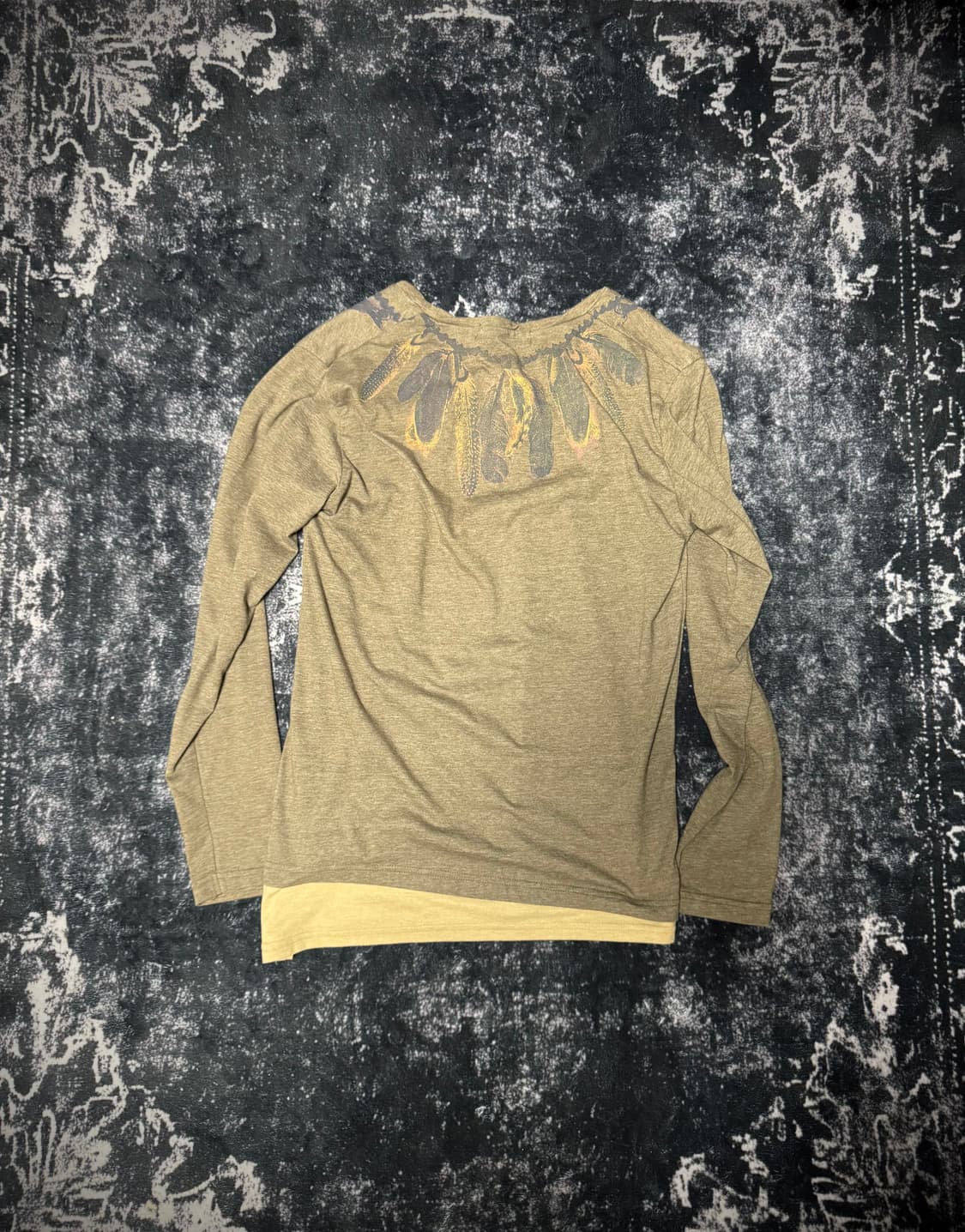 Vkei mood feather print long sleeve 상품이미지1