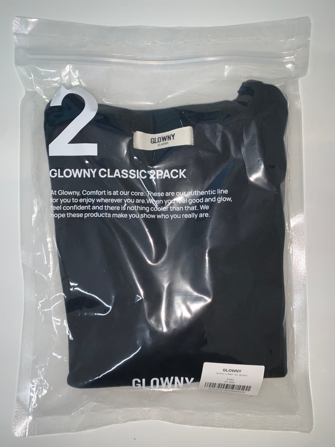 [2PACK] G BABY TEE (BLACK) 상품이미지4