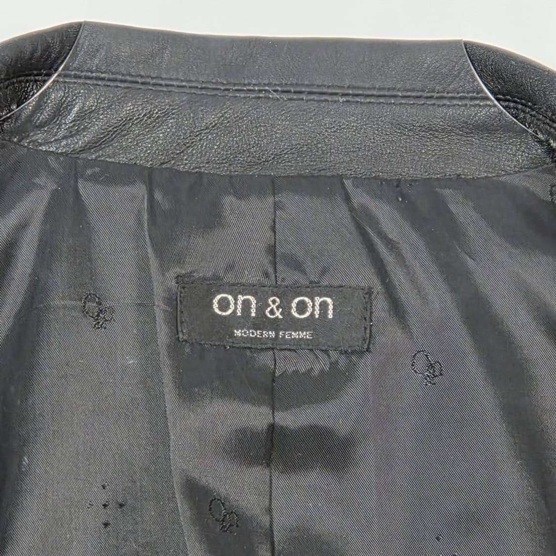 온앤온 리얼 램스킨 원버튼 가죽 블레이저 66 상품이미지6