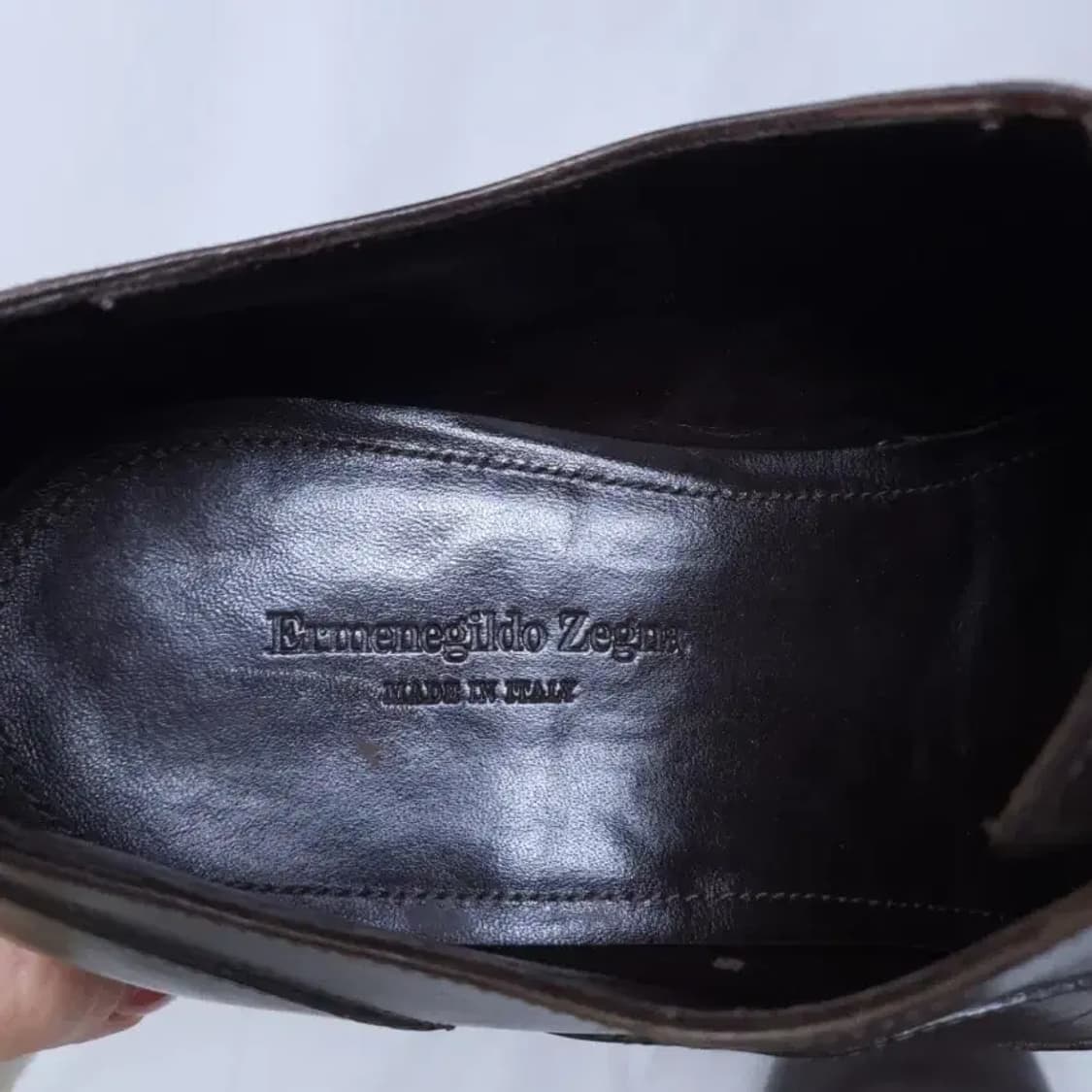 제냐 브라운 윙팁 구두 7사이즈 상품이미지5