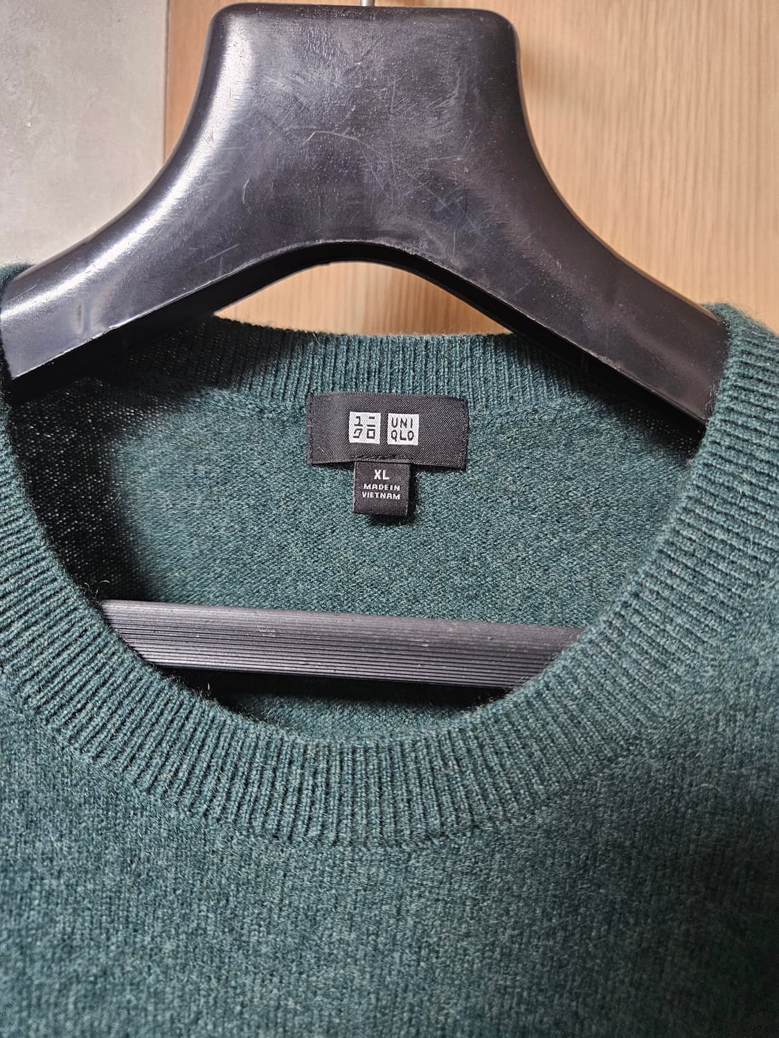 [XL사이즈] 유니클로 캐시미어100% 니트 그린컬러 상품이미지3