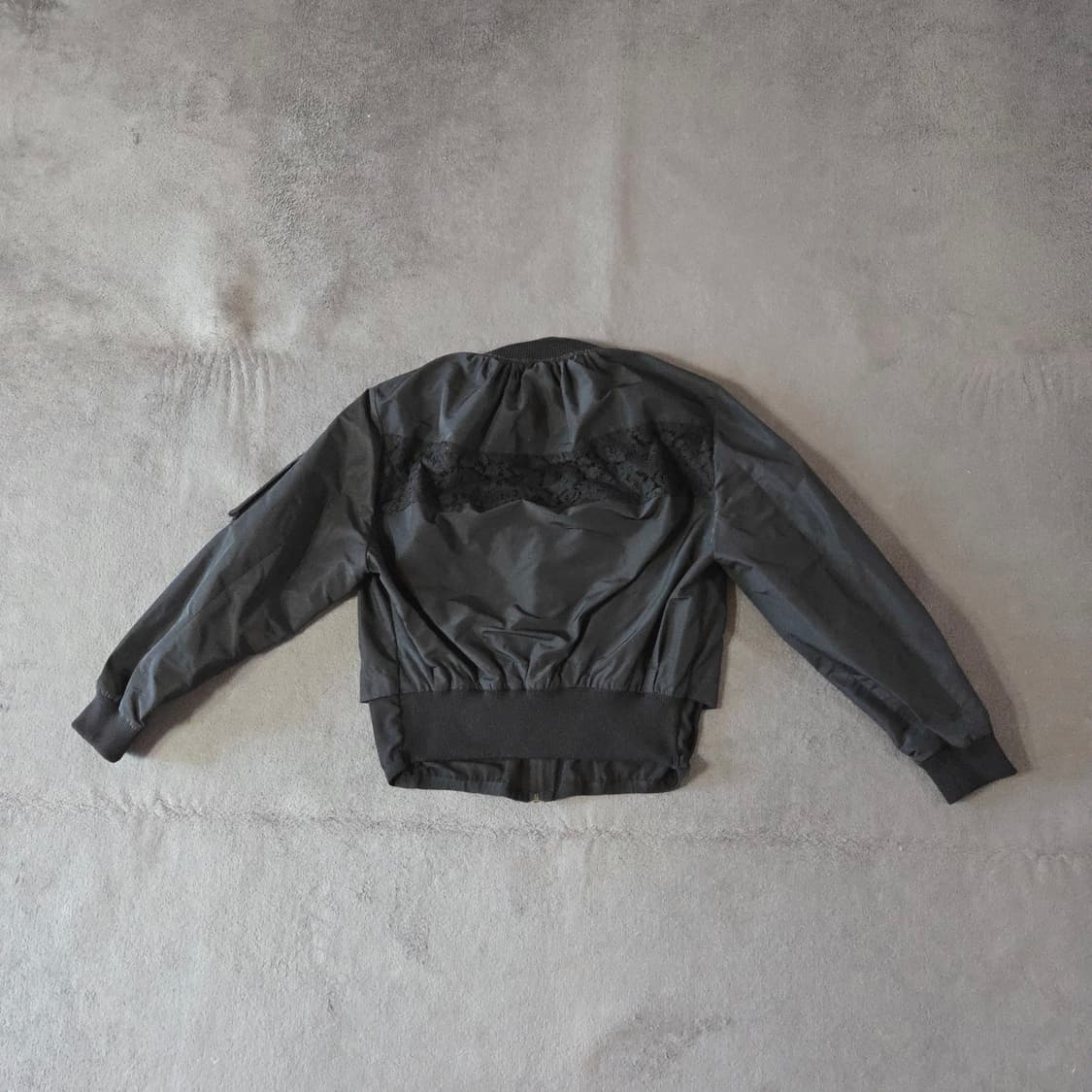 N21 누메로벤투노 여성 시스루 레이스 ma-1 봄버 자켓 블랙 상품이미지2