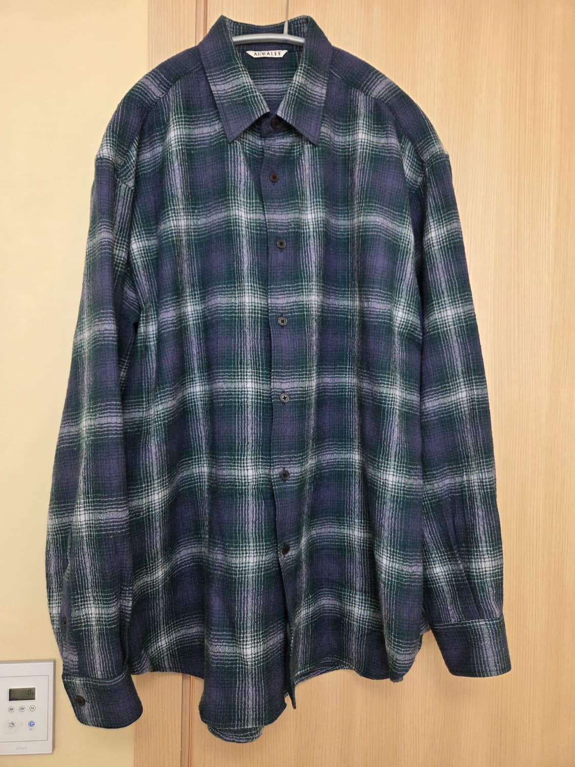 오라리 에어리울 체크 셔츠 4사이즈 상품이미지1