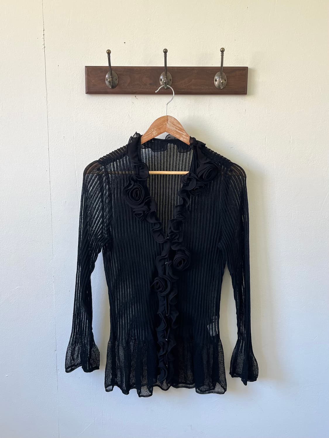 Chamois 플라워 시스루 가디건 상품이미지1