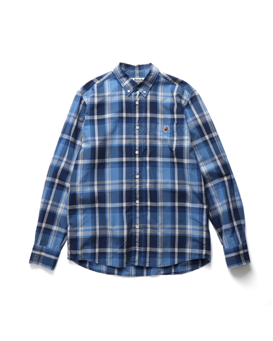 베이프 A BATHING APE Blue Plaid Shirt 상품이미지1