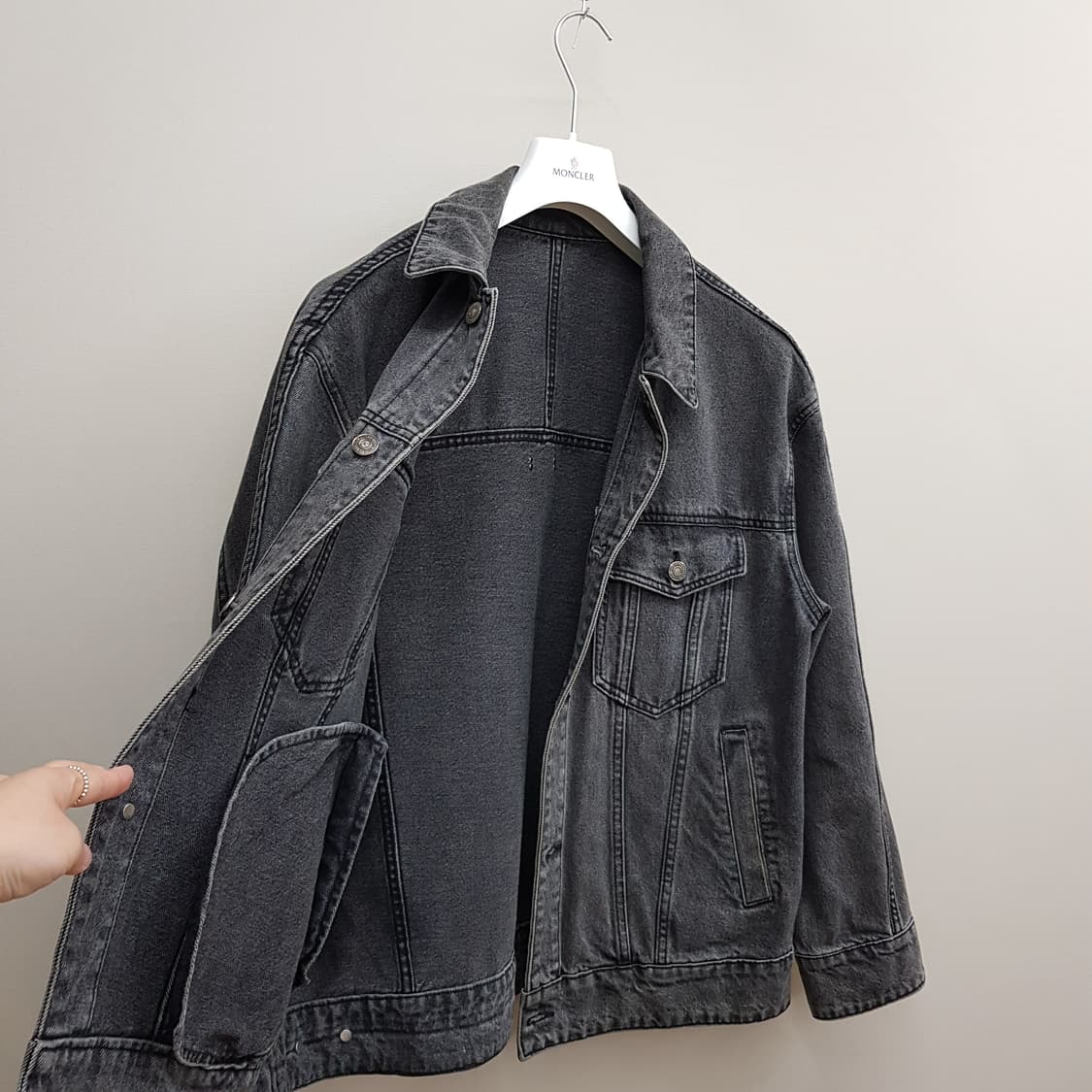 한섬 SYSTEM 시스템 2021 오버핏 데님 자켓 95사이즈 상품이미지5