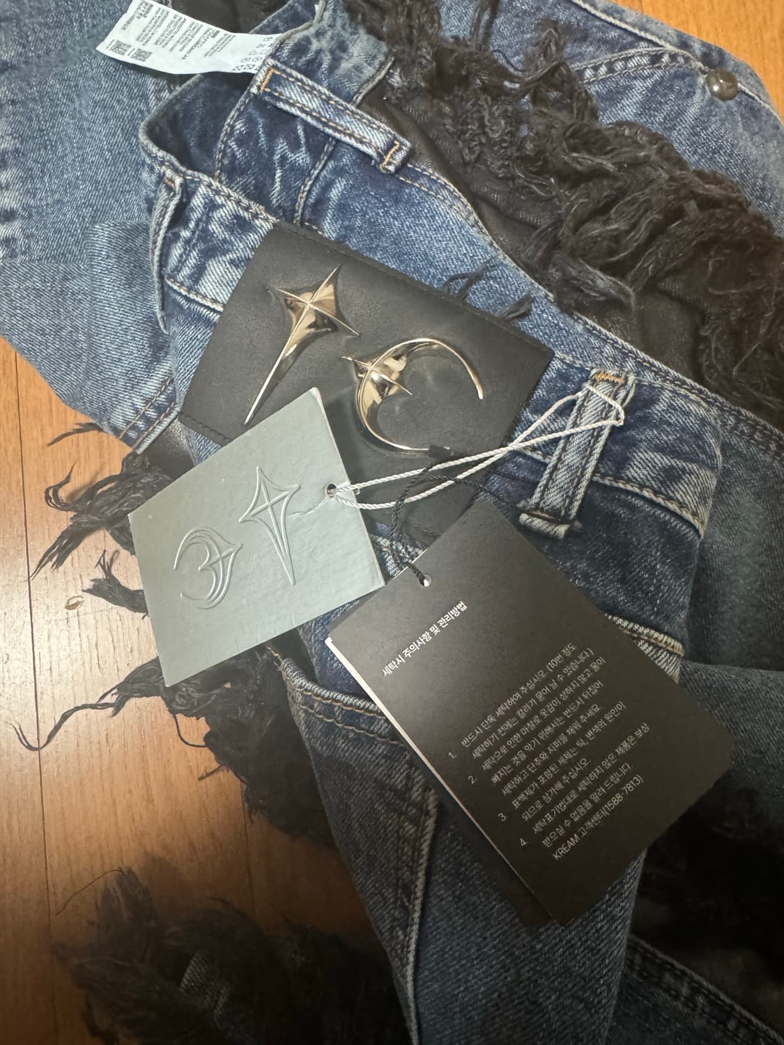 떠그클럽(thug club) 모히칸 레더 데님 팬츠 M사이즈 상품이미지1