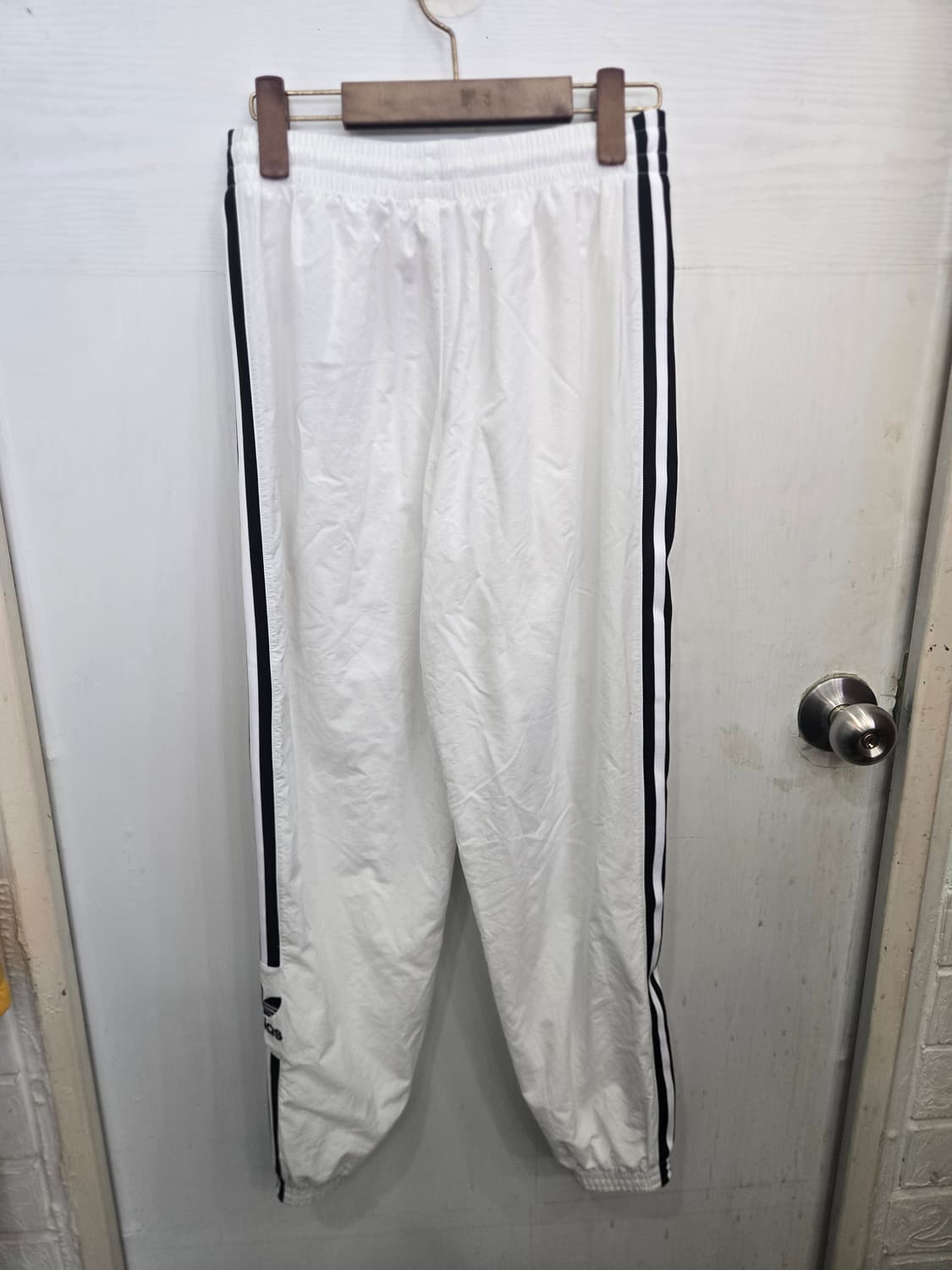 S,90 넉넉사이즈 )) adidas 아디다스 바지 ! 화이트 & 블랙 상품이미지4