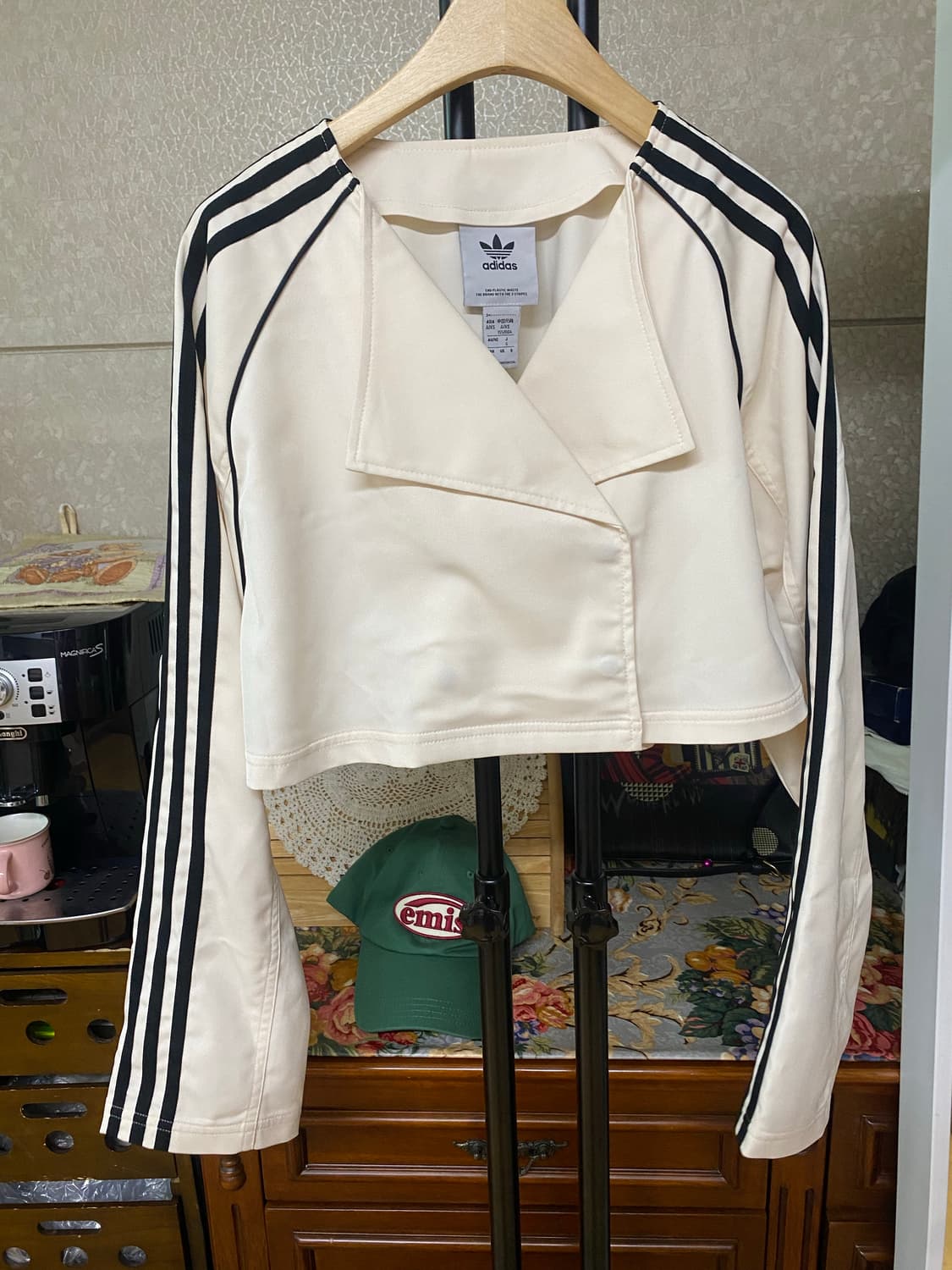 아디다스 3선 크롭 트렌치 XS 상품이미지2