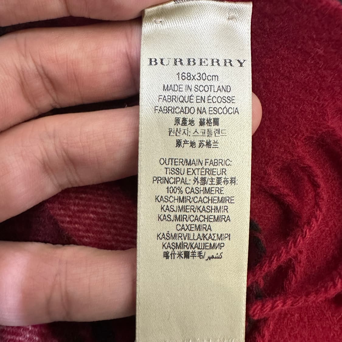 [Os] 버버리 캐시미어 머플러 상품이미지4