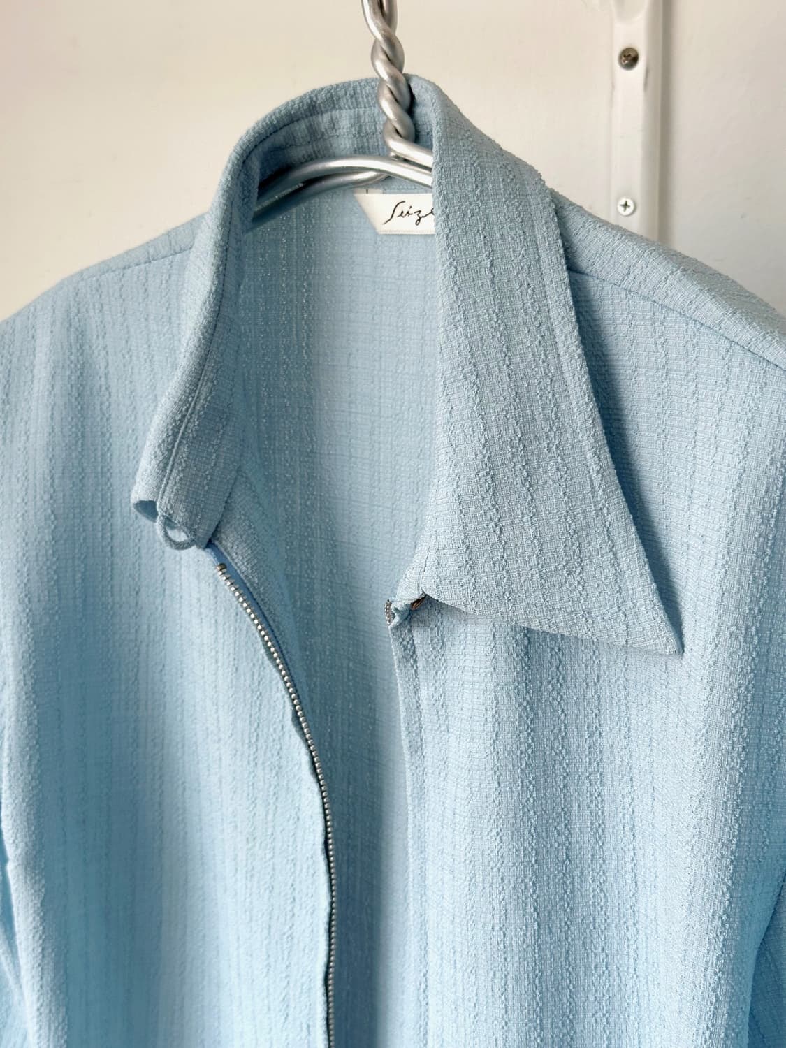 Design volume fabric zip easy shirket 상품이미지3