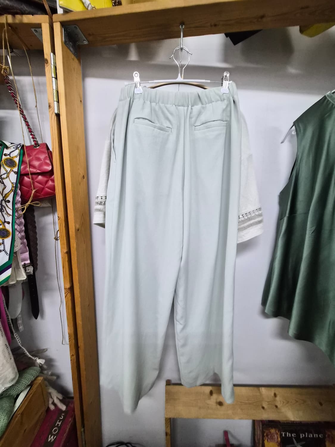 주크 민트 엣지 레이스티. 샤틴 밀크민트 와이드팬츠 상품이미지9