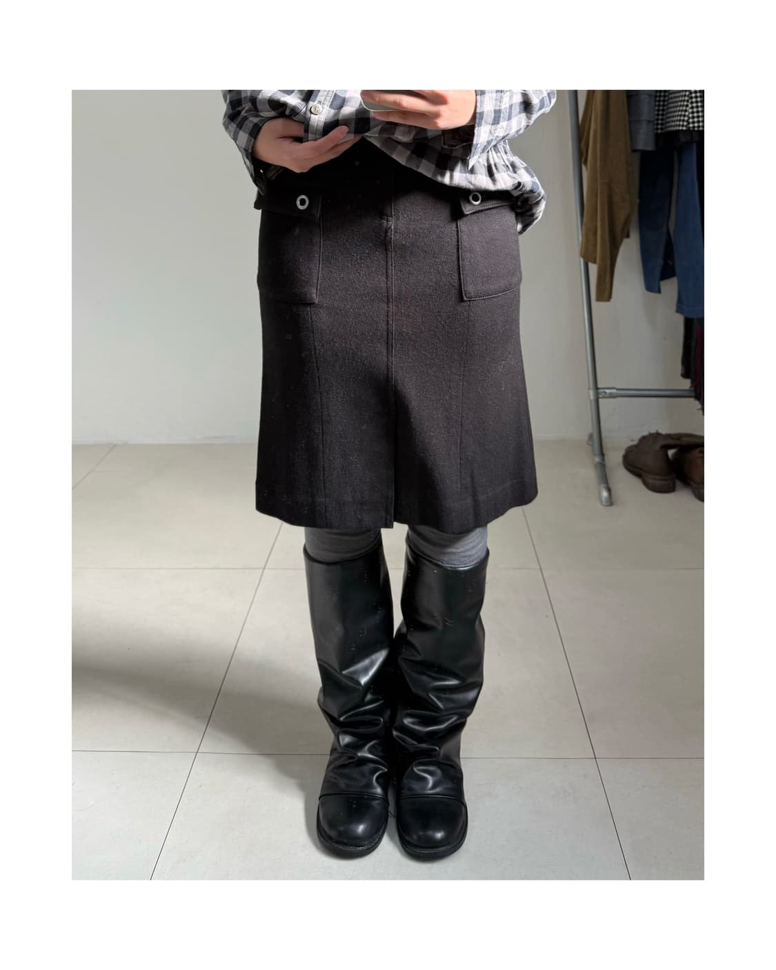 빈티지 울 혼방 스커트 상품이미지4