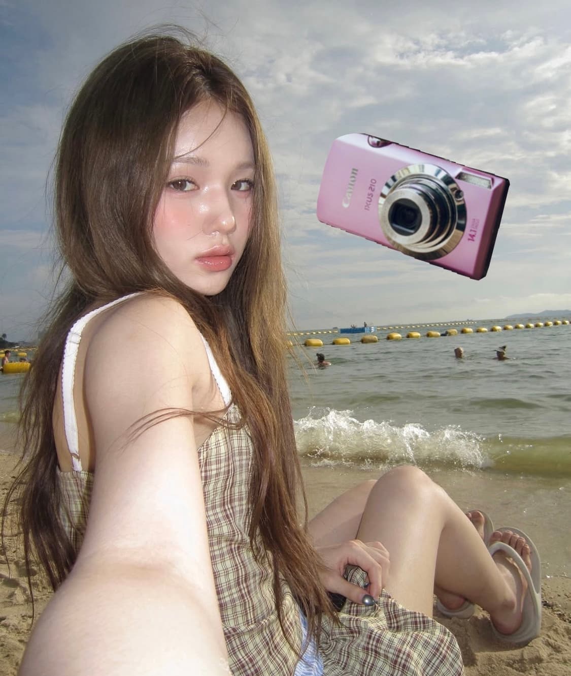 (핑크희귀템) 캐논 익서스 210 디지털카메라 상품이미지1