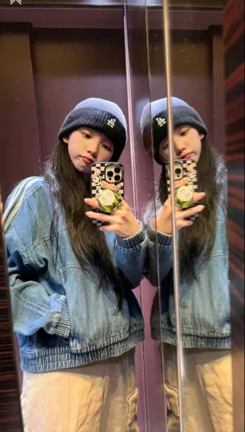 (카리나 착용) 아디다스 데님 트랙 자켓 팬츠 셋업 상품이미지1