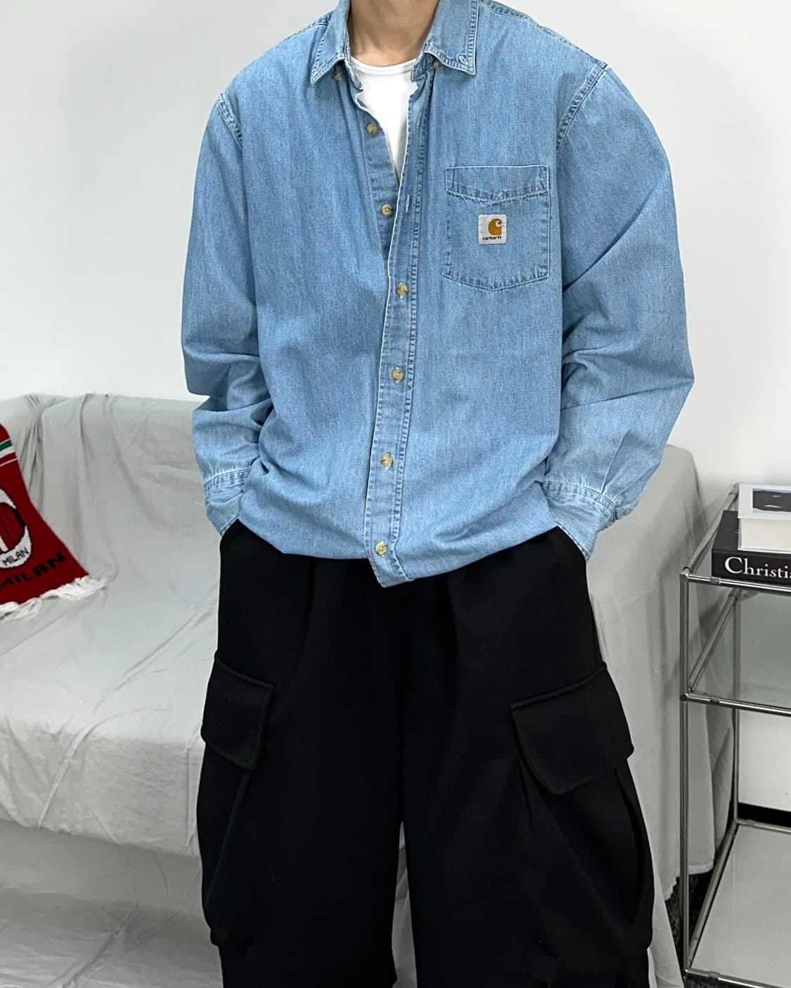칼하트 90s 데님 셔츠 L 상품이미지1