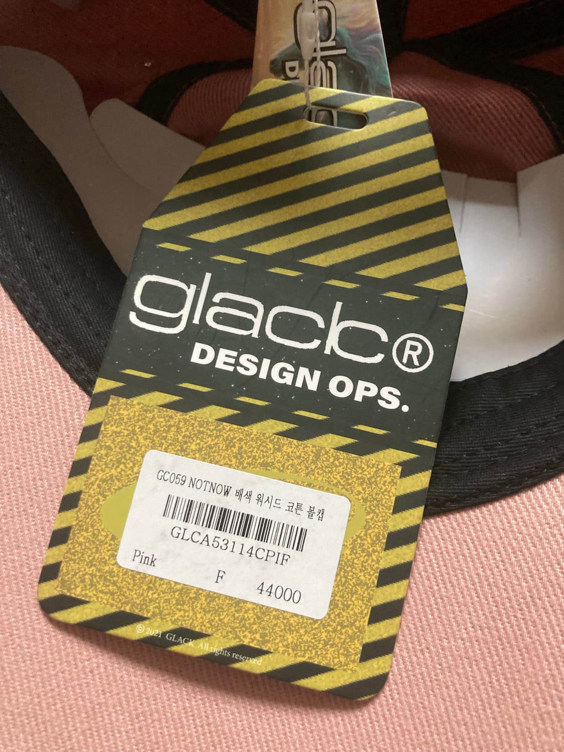 글랙 NOTNOW 배색 워시드 코튼 볼캡 (PINK) 상품이미지7