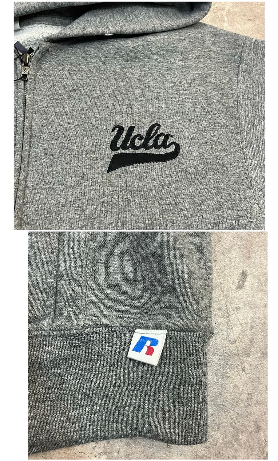 러셀 기모 후드집업 그레이 M #csz4032 상품이미지5