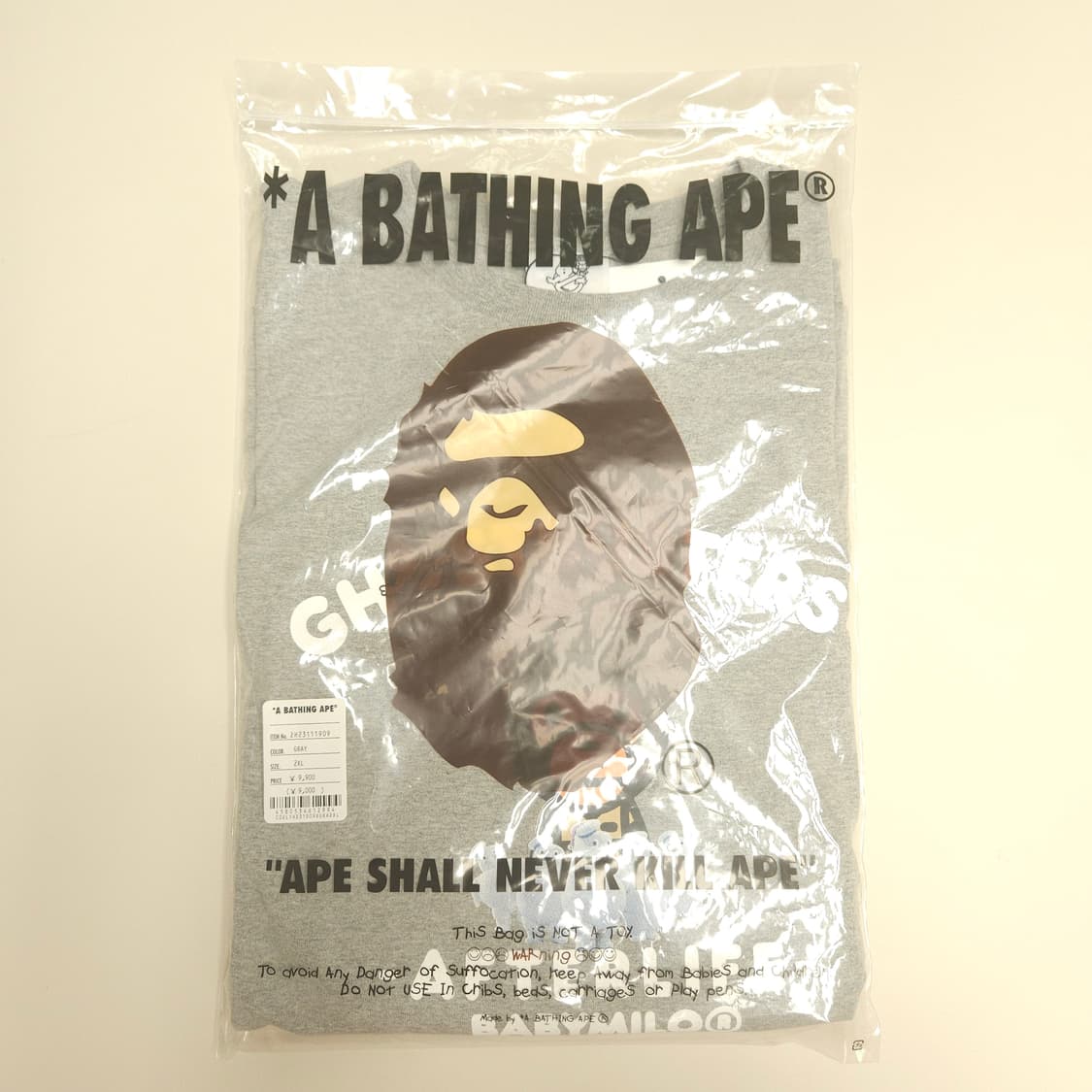 (새상품) 베이프 x 고스트버스터즈  마일로 롱슬리브 (그레이/2XL) 상품이미지2