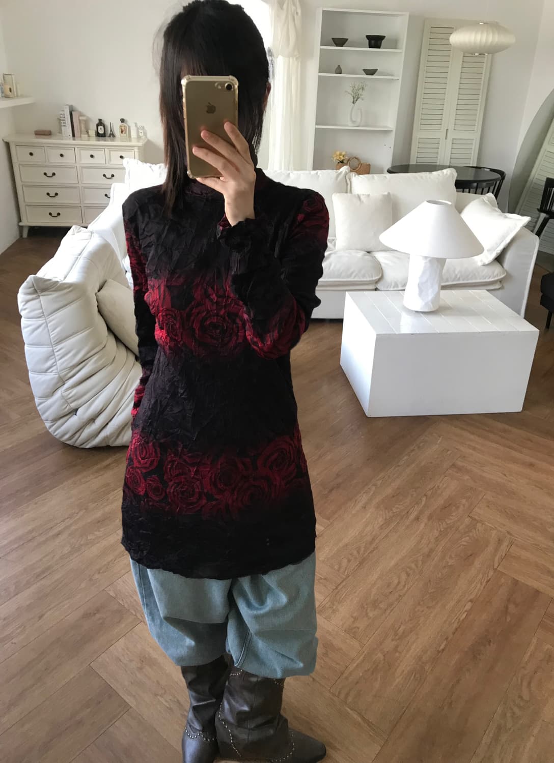 vintage rose mesh top 상품이미지6