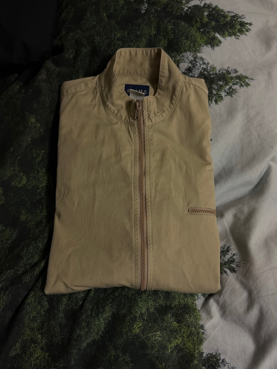 빔즈 집업 셔츠 M 베이지 상품이미지1