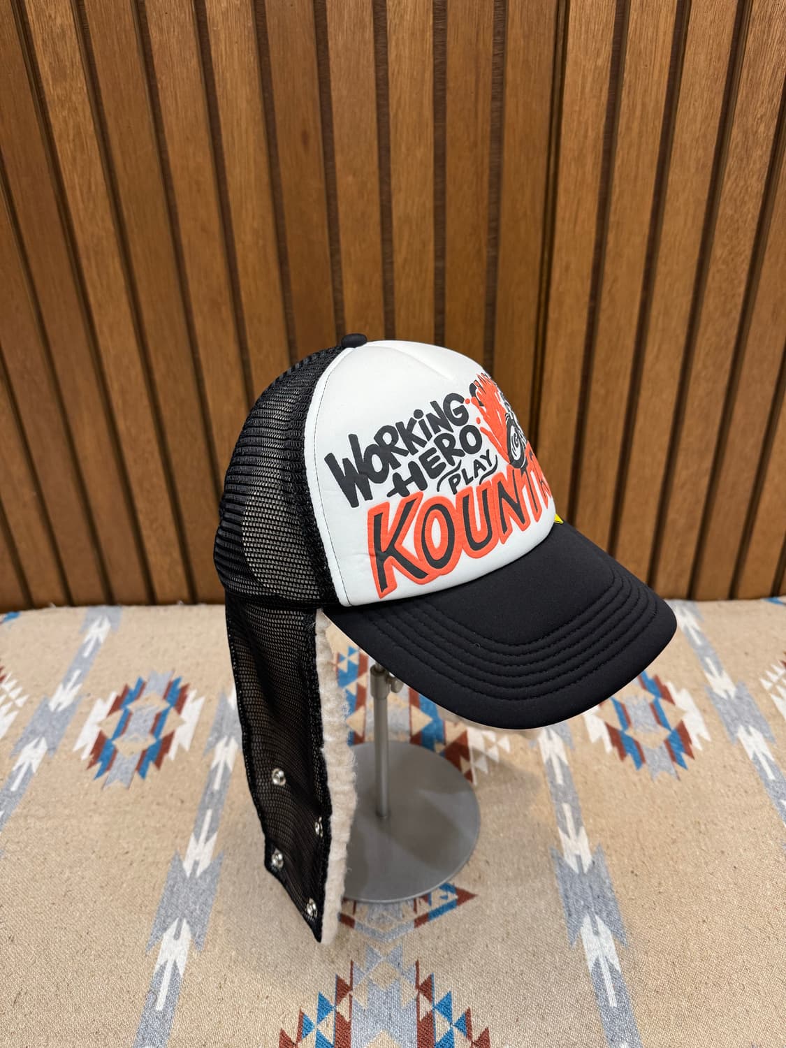 [OS] 캐피탈 컨트리 레이서 럼버 트럭 캡 체커드 레드 상품이미지4