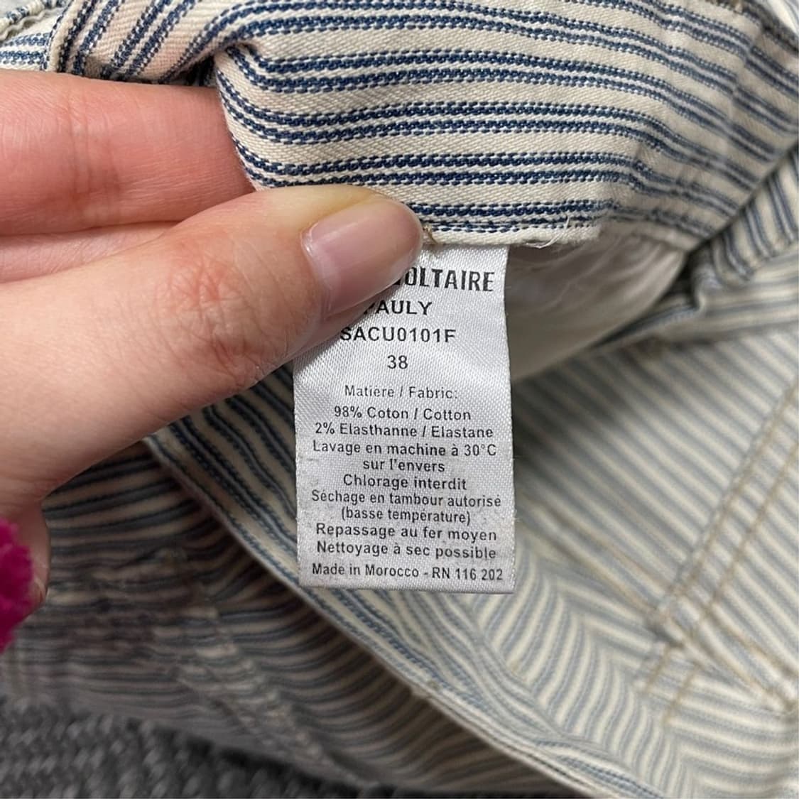 쟈딕 앤 볼테르 스트라이프 워시드 팬츠 v0238 상품이미지7