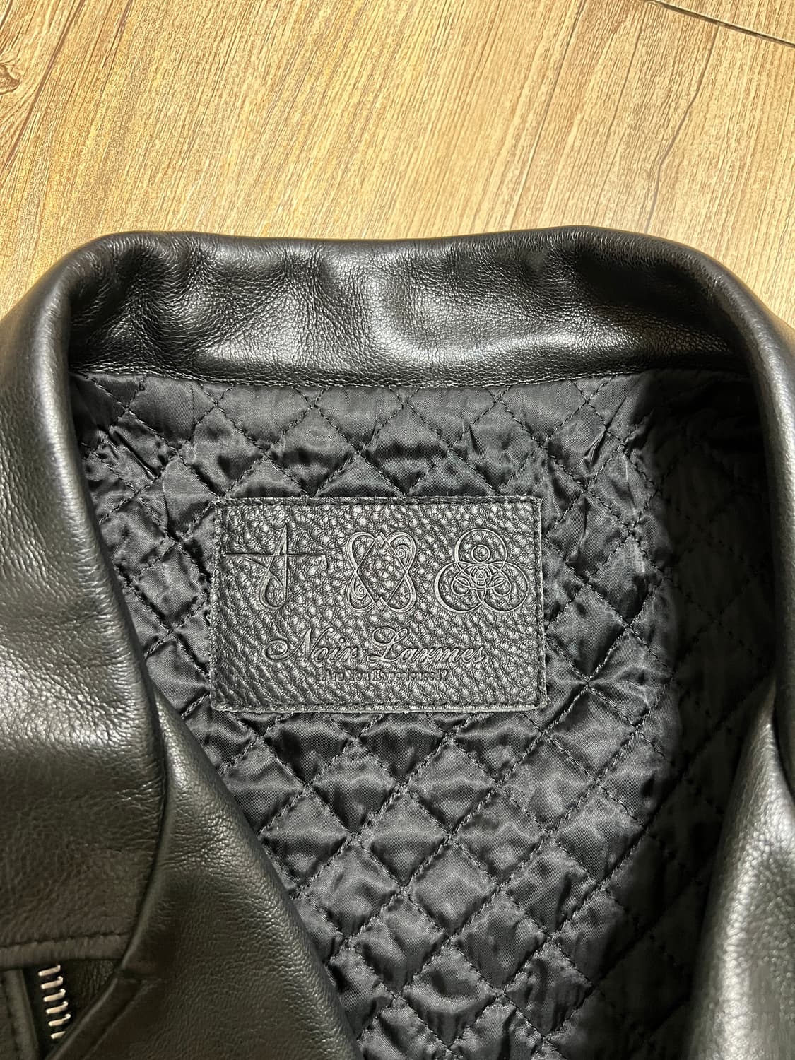 택포45) 느와르 라르메스 블랙라벨 램스킨 더블라이더 자켓 48 상품이미지6