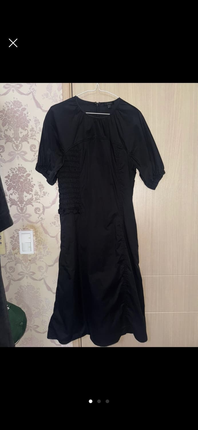 COS 블랙 셔링 반팔 원피스 상품이미지2