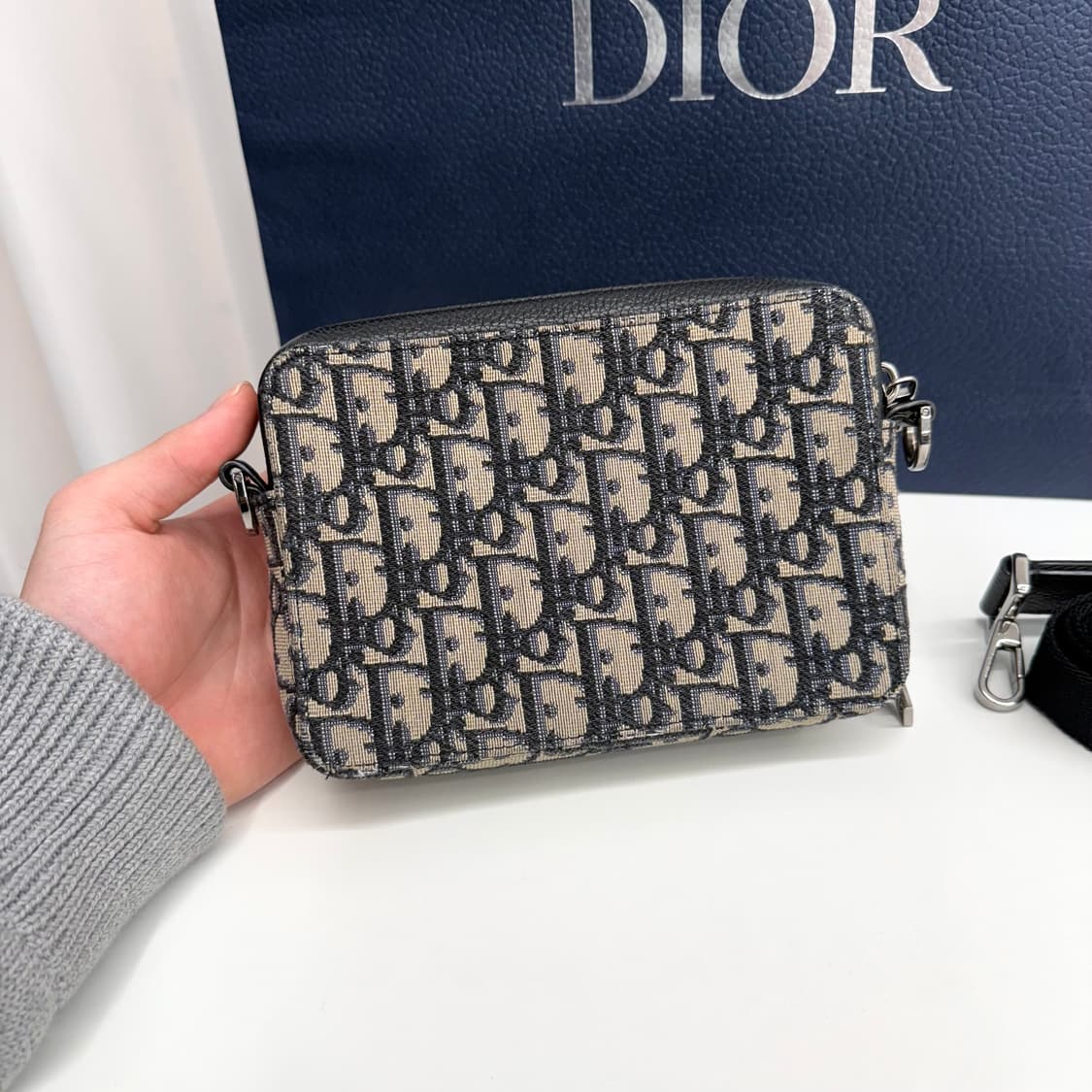 [정품] 디올 오블리크 스트랩 파우치 메신저 크로스백 상품이미지3