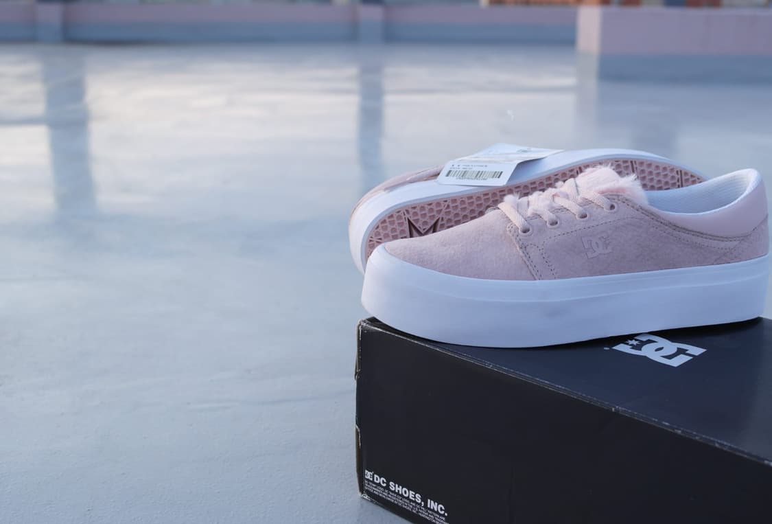 DC Trase Platform SE 핑크 스웨이드 새상품 260 상품이미지8