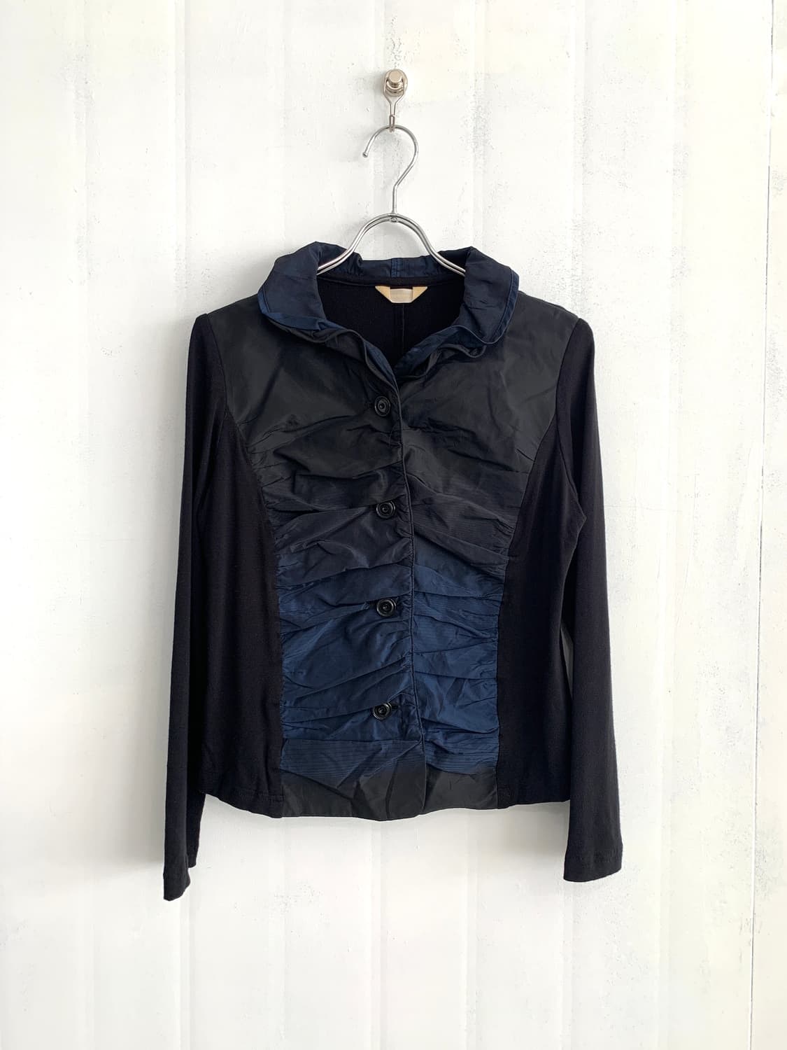 Black & Midnight Navy Ruched Jacket 상품이미지1