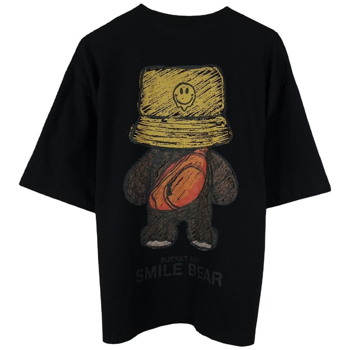 [빈티지] 그래픽 프린팅 오버핏 반팔티 블랙 M20181 상품이미지3