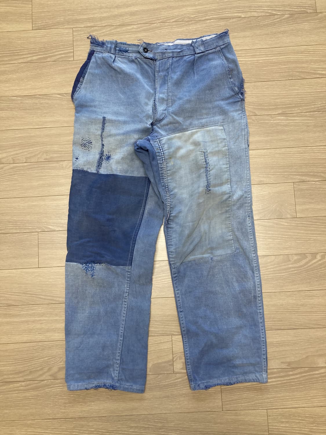 60s 프렌치 워크팬츠 페이드 블루 dumont d'urville 31 상품이미지1