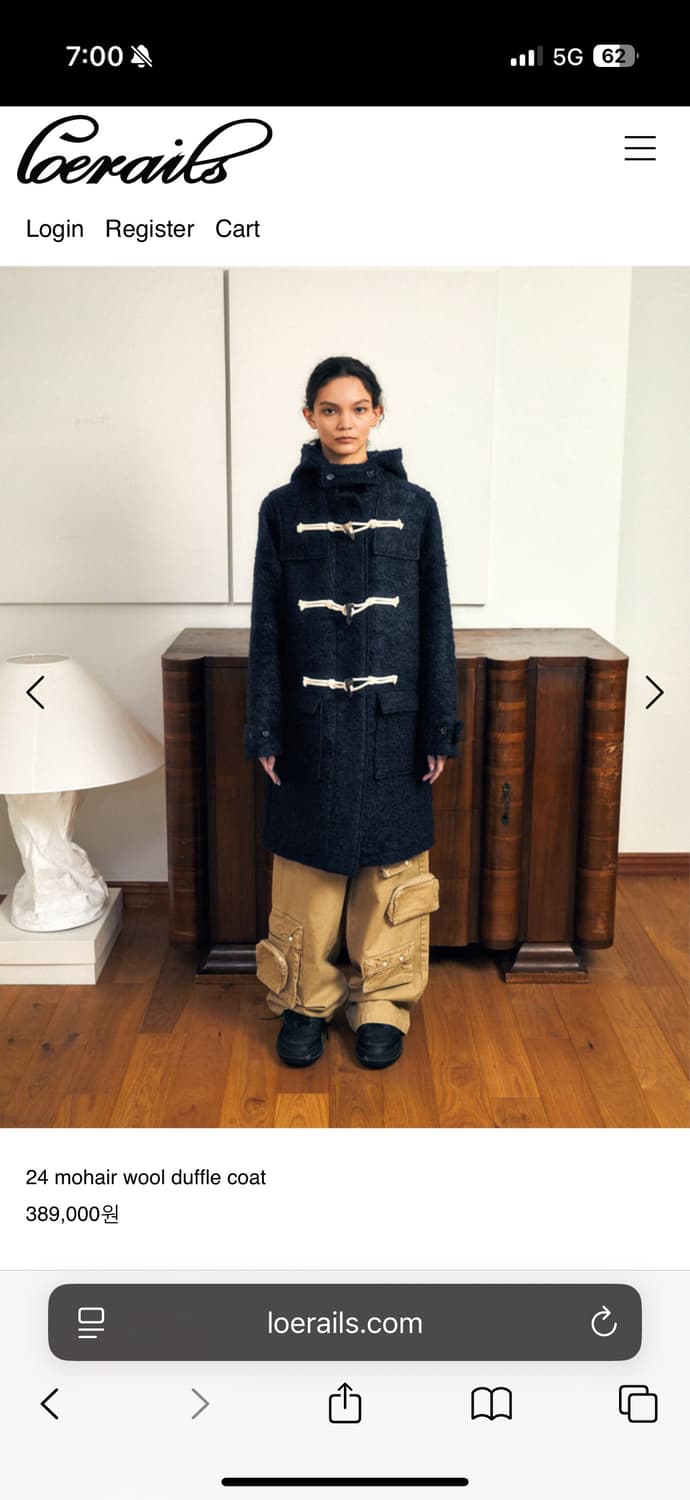 Loerails 로레일즈 모헤어 울 더플 코트 상품이미지1