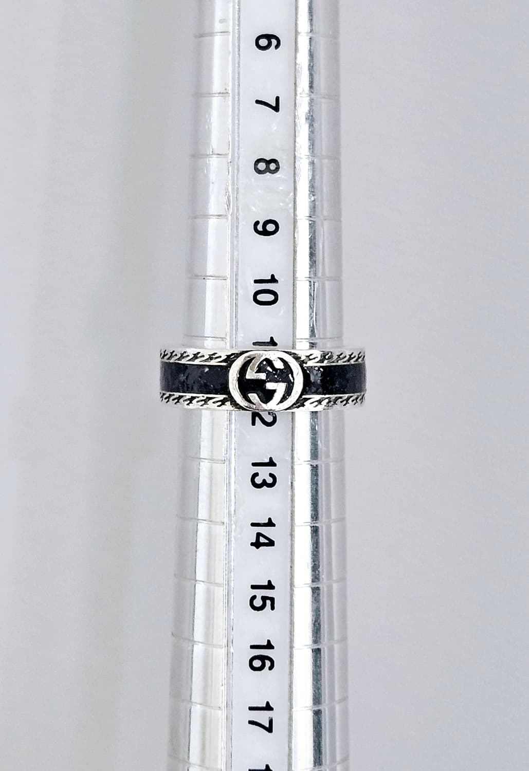 구찌 인터로킹 G 와이드 블랙 반지12호/실측 약11.5호[정품/풀세트] 상품이미지7