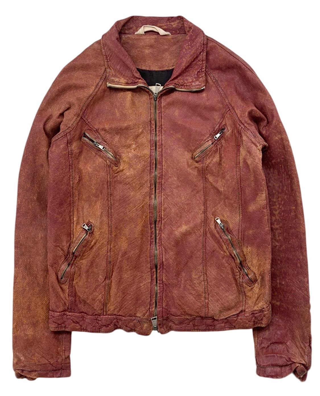 조르지오 브라토 4 zip 바이커 레더 자켓 상품이미지3