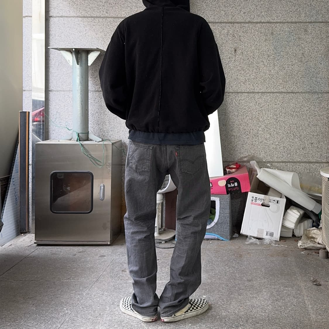 리바이스 501 흑청 데님 팬츠 상품이미지2