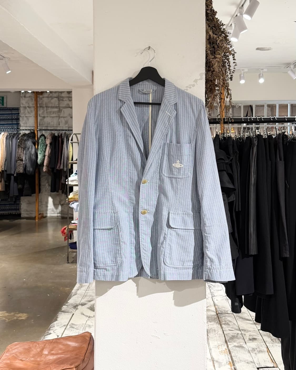 비비안웨스트우드 맨 블루 스트라이프 블레이저 상품이미지1