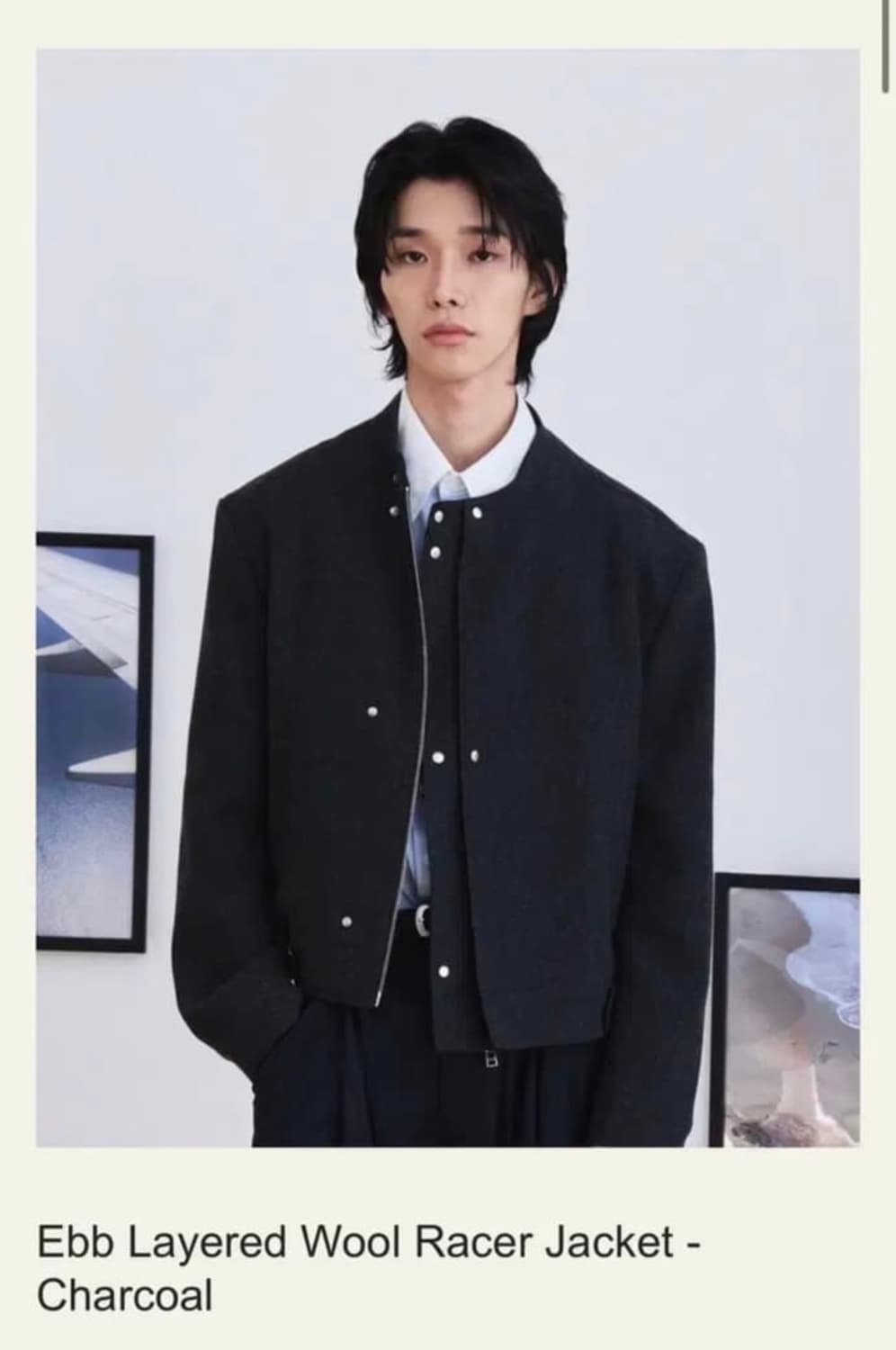 웨이비니스 울 레이서자켓 차콜 2사이즈 상품이미지1