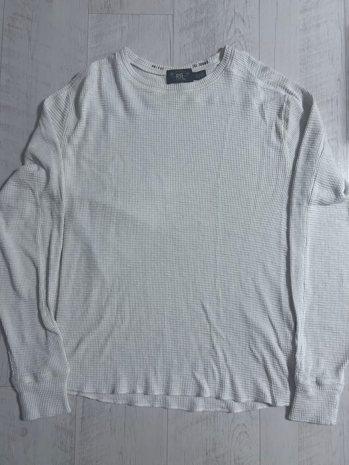RRL 와플 롱슬리브 티셔츠 화이트 L 상품이미지1