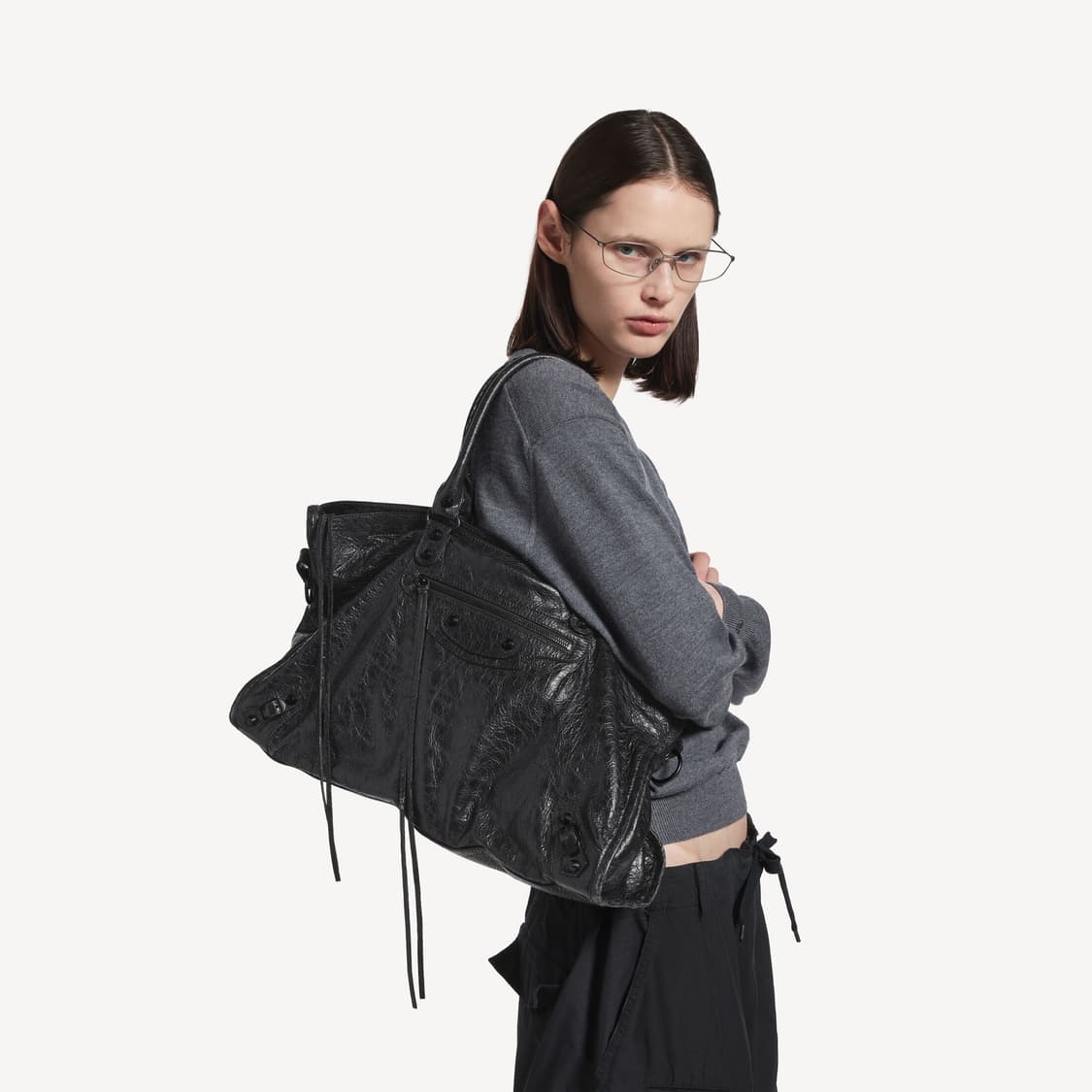 발렌시아가 르시티 백 라지 블랙 상품이미지2