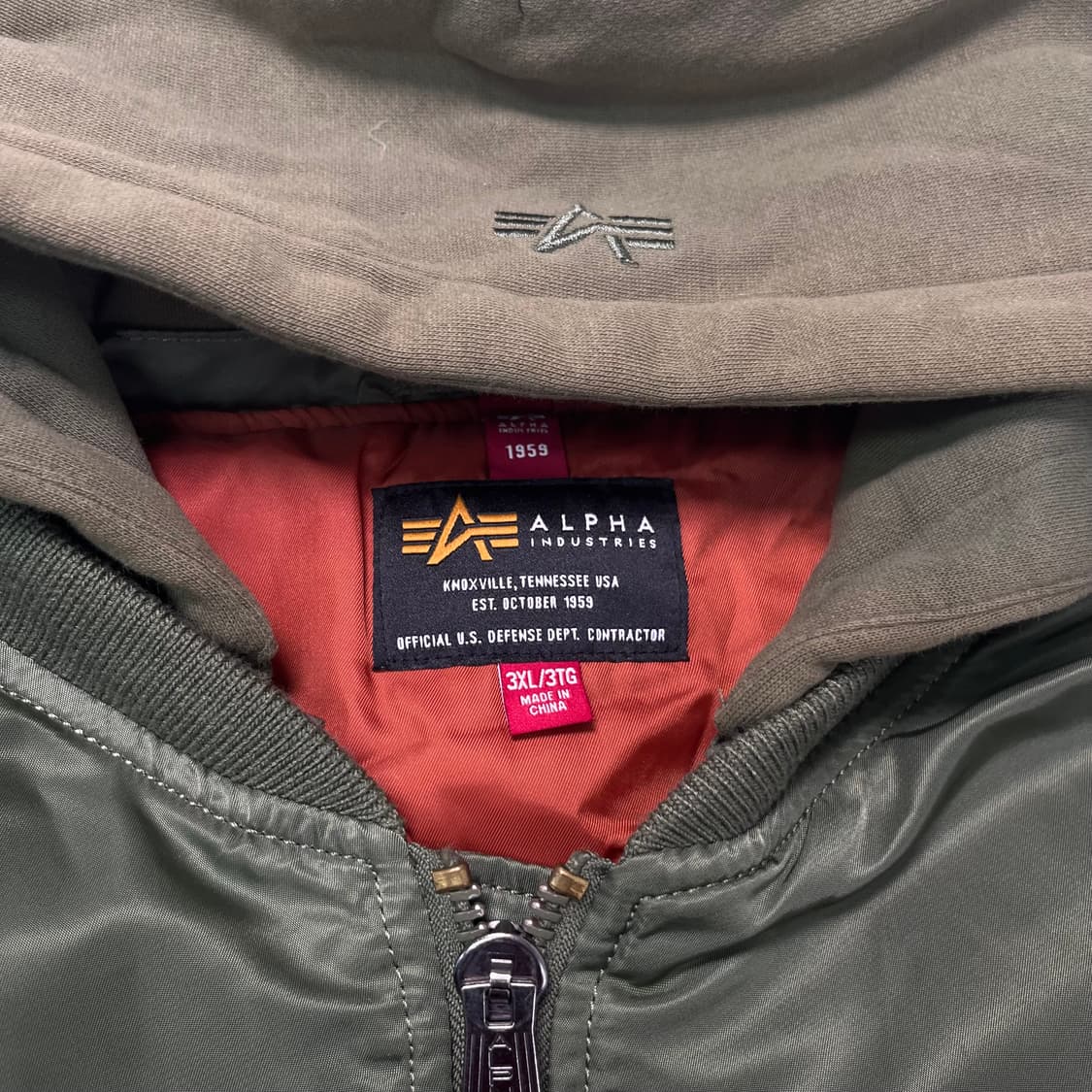 105 알파인더스트리 카키 MA-1 항공자켓 상품이미지2