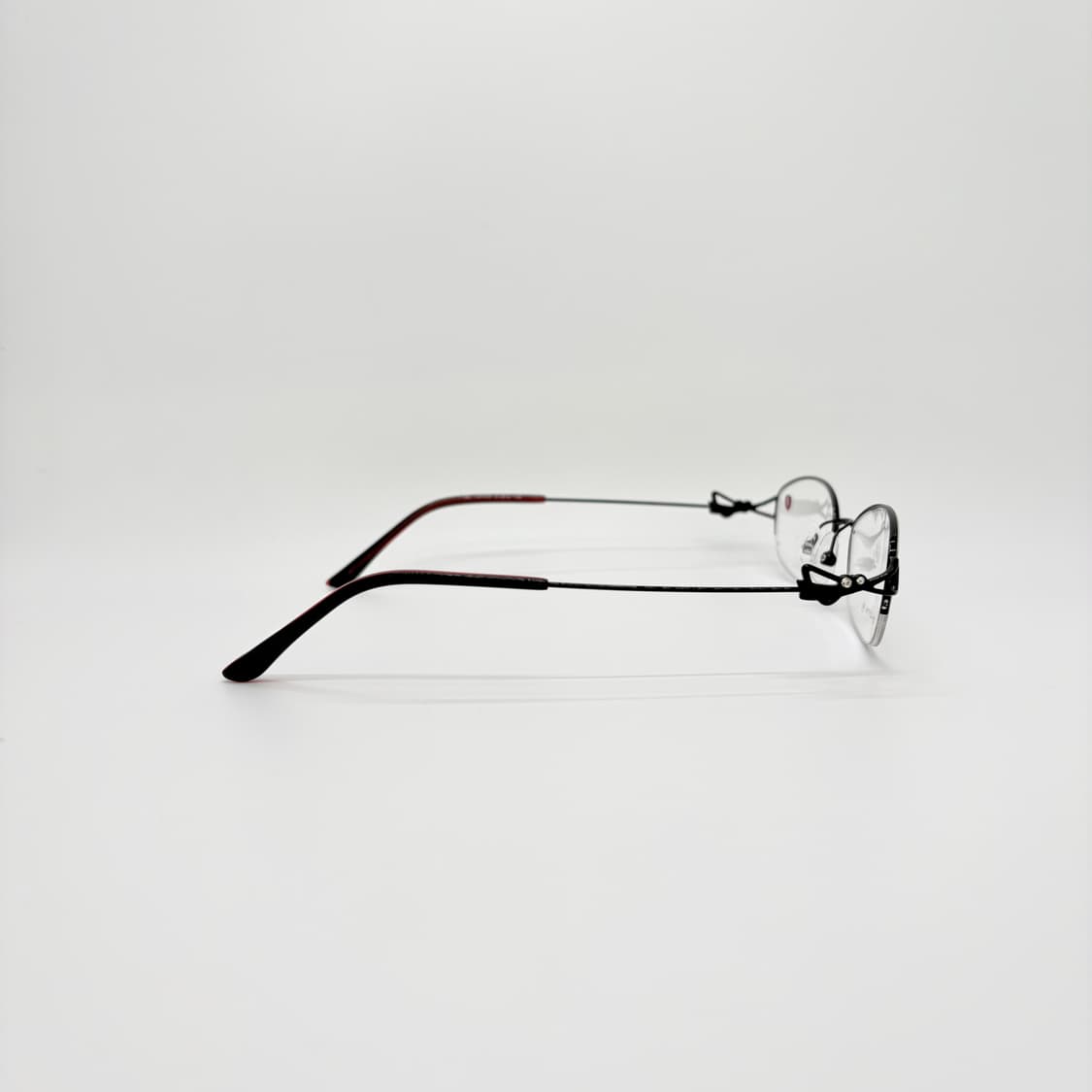 ZIESEL 큐빅 블랙 사각 반무테 상품이미지5