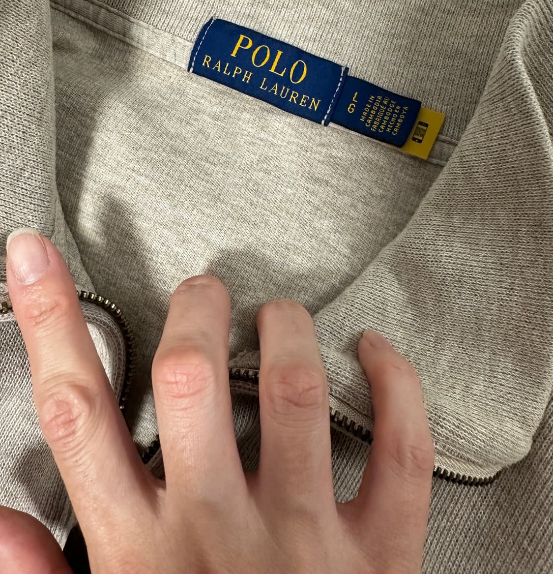 [폴로 랄프로렌] 남성 하프집업 LG사이즈 / 최신라벨 QR인증 상품이미지5